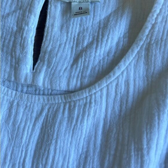 J. Crew White Cotton Gauze Tank Mini Dress Size 8 - Picture 11 of 11